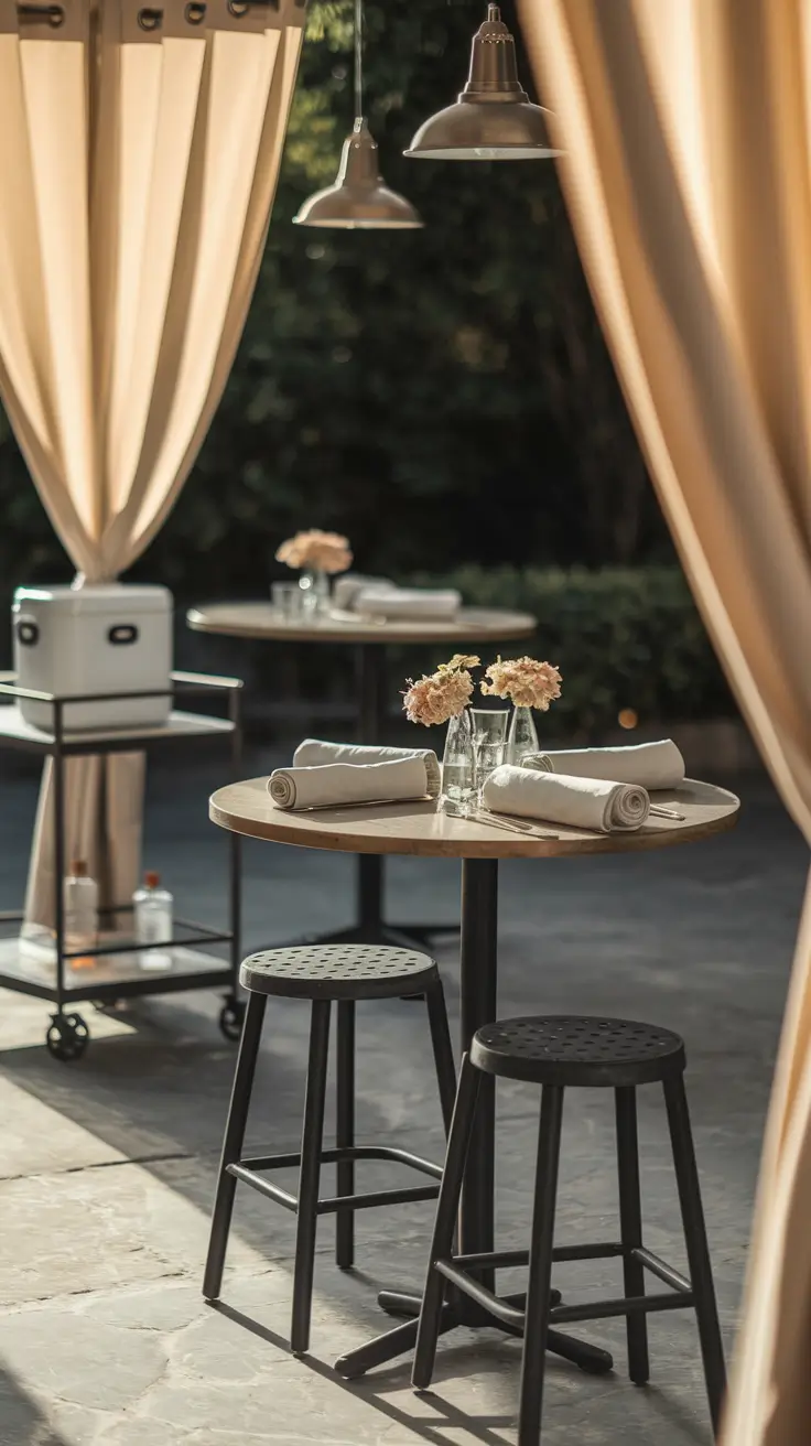 Rustic Outdoor Patio Decorated for the 4th of July: Farmhouse Charm Meets Patriotic Style