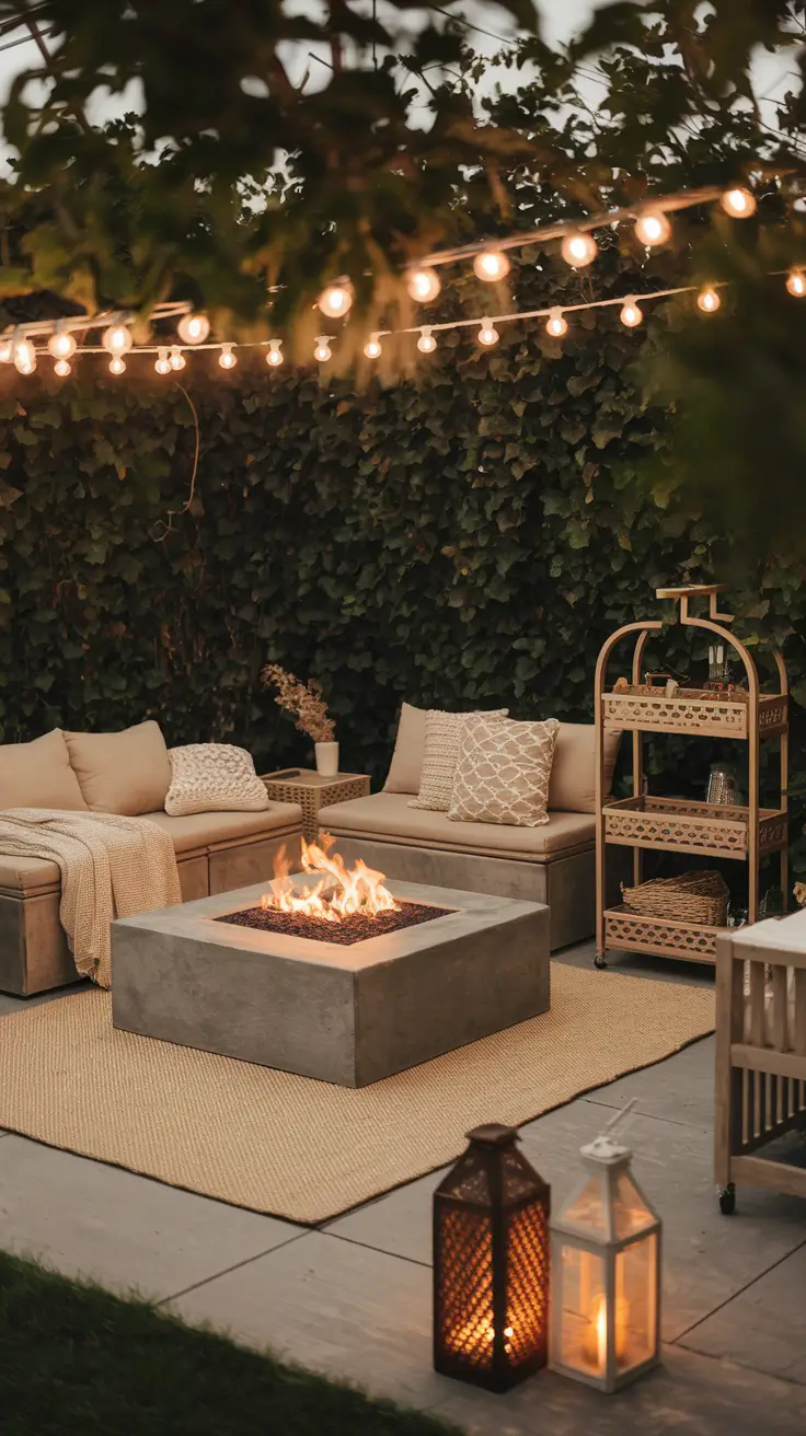 Rustic Outdoor Patio Decorated for the 4th of July: Farmhouse Charm Meets Patriotic Style