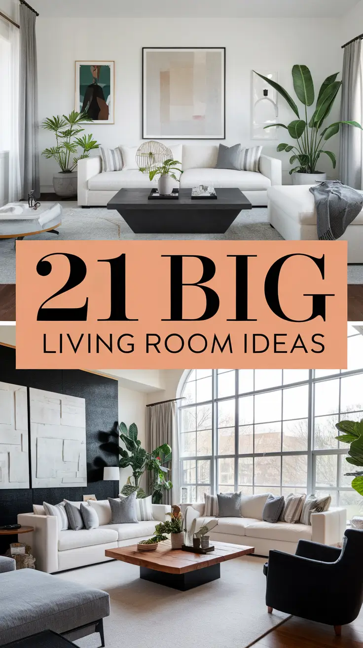 Big Living Room Ideas That Combine Style, Comfort, and Functionality