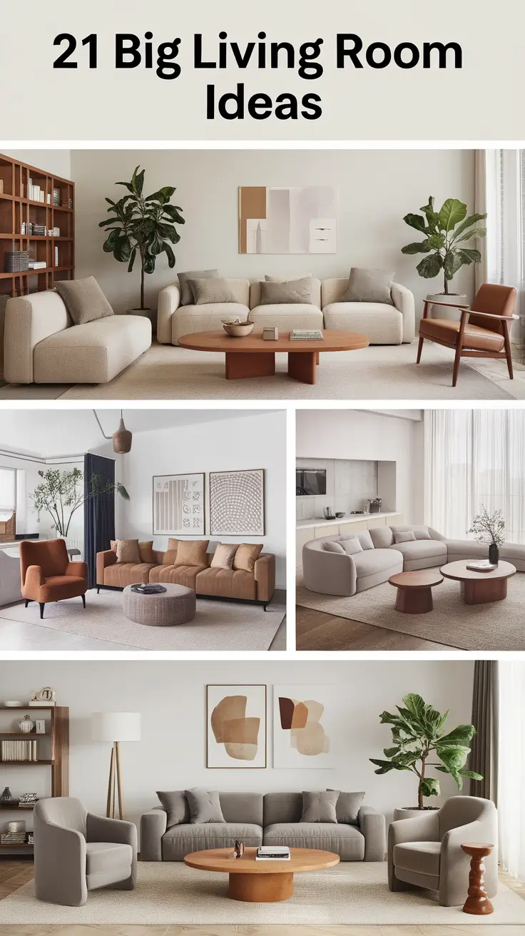 Big Living Room Ideas That Combine Style, Comfort, and Functionality