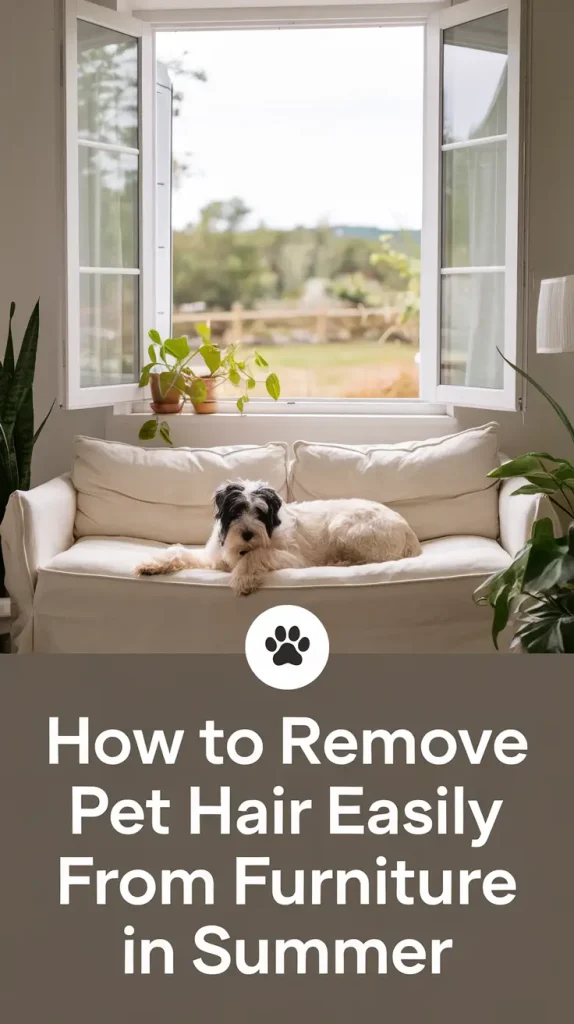 How to Remove Pet Hair Easily From Furniture in Summer