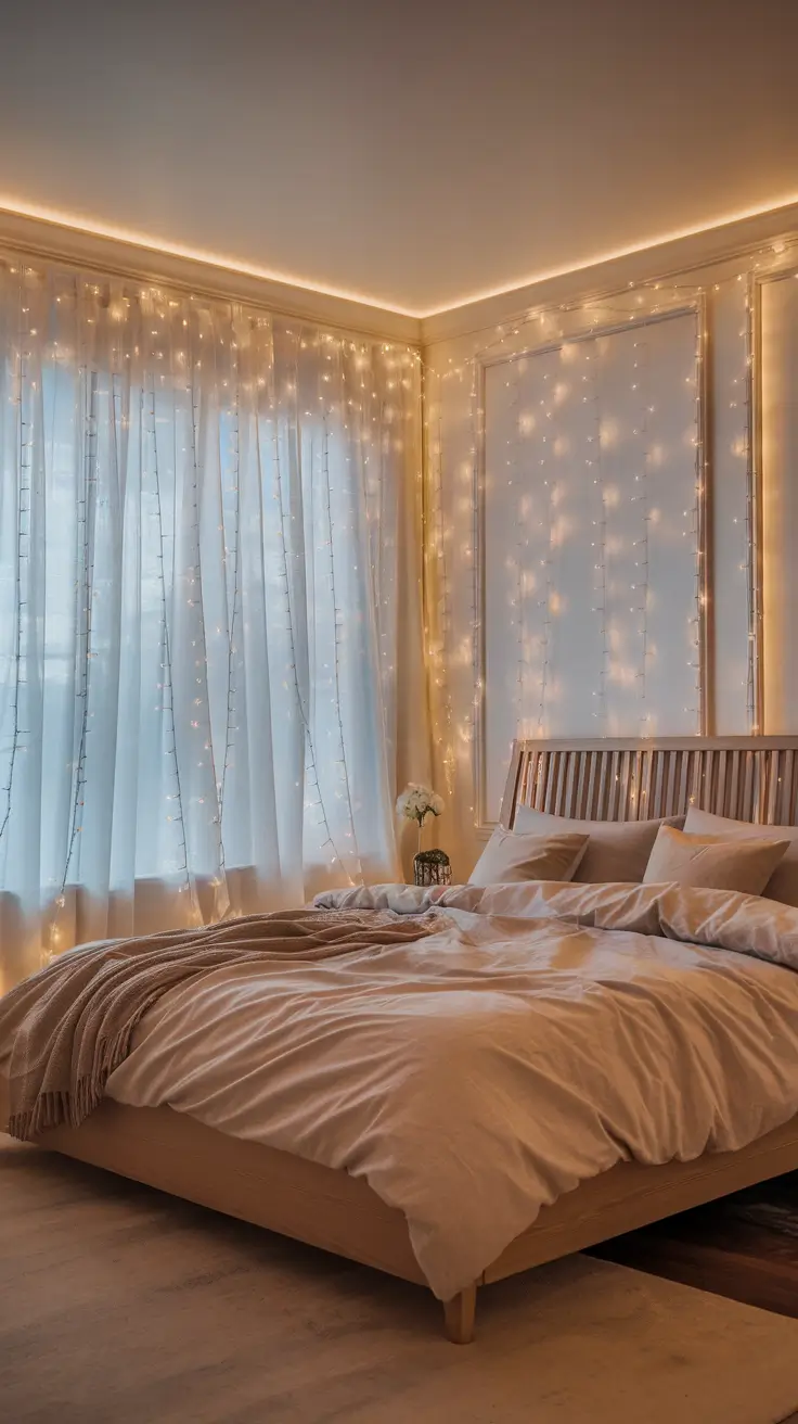 Christmas Lights in the Bedroom Ideas 2025: Cozy, Creative & Aesthetic Designs