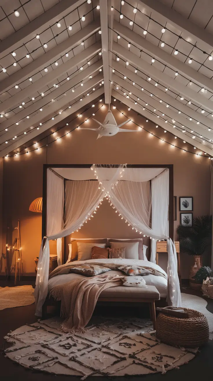 Christmas Lights in the Bedroom Ideas 2025: Cozy, Creative & Aesthetic Designs