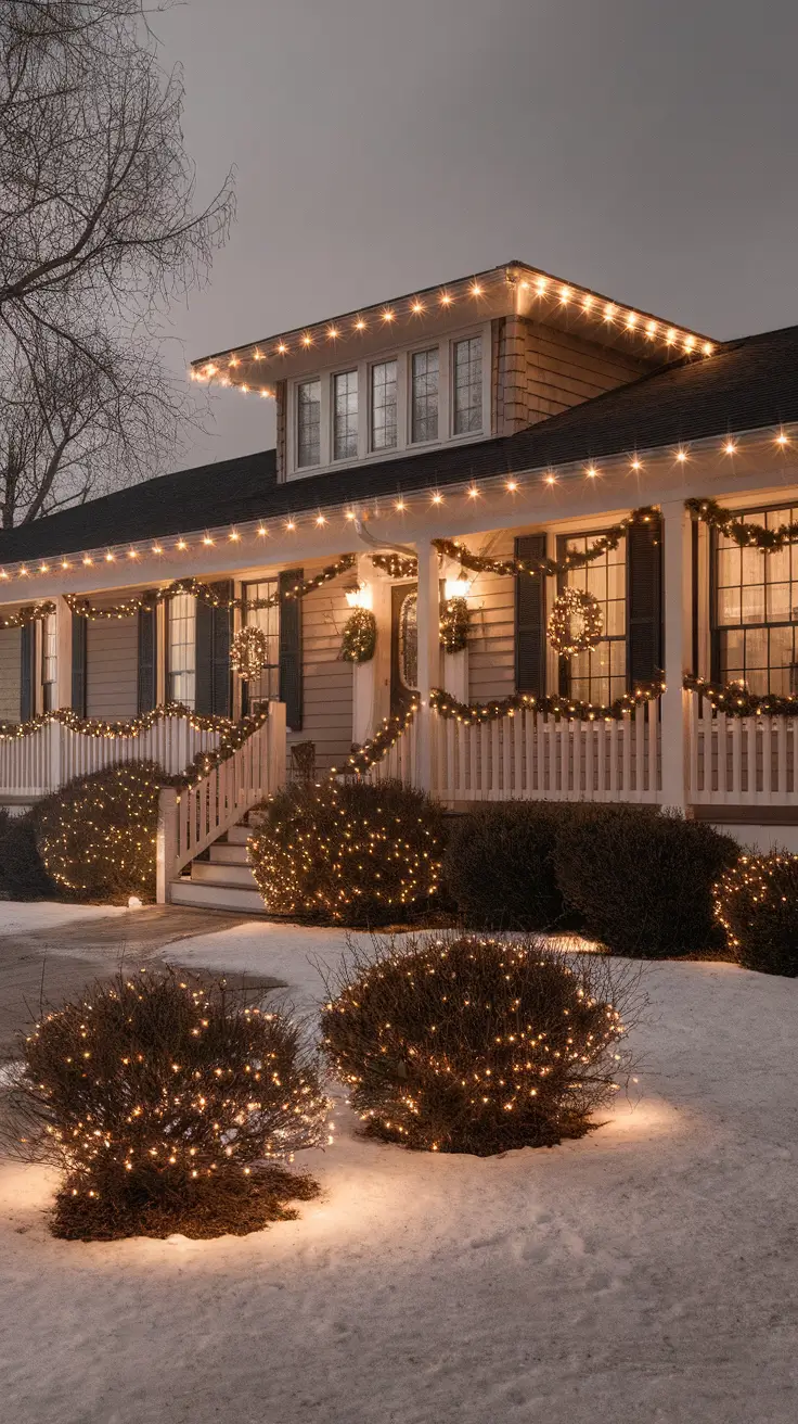 Christmas Lights on House Exterior Ideas 2025: Traditional, Modern, Vintage & Rustic Styles
