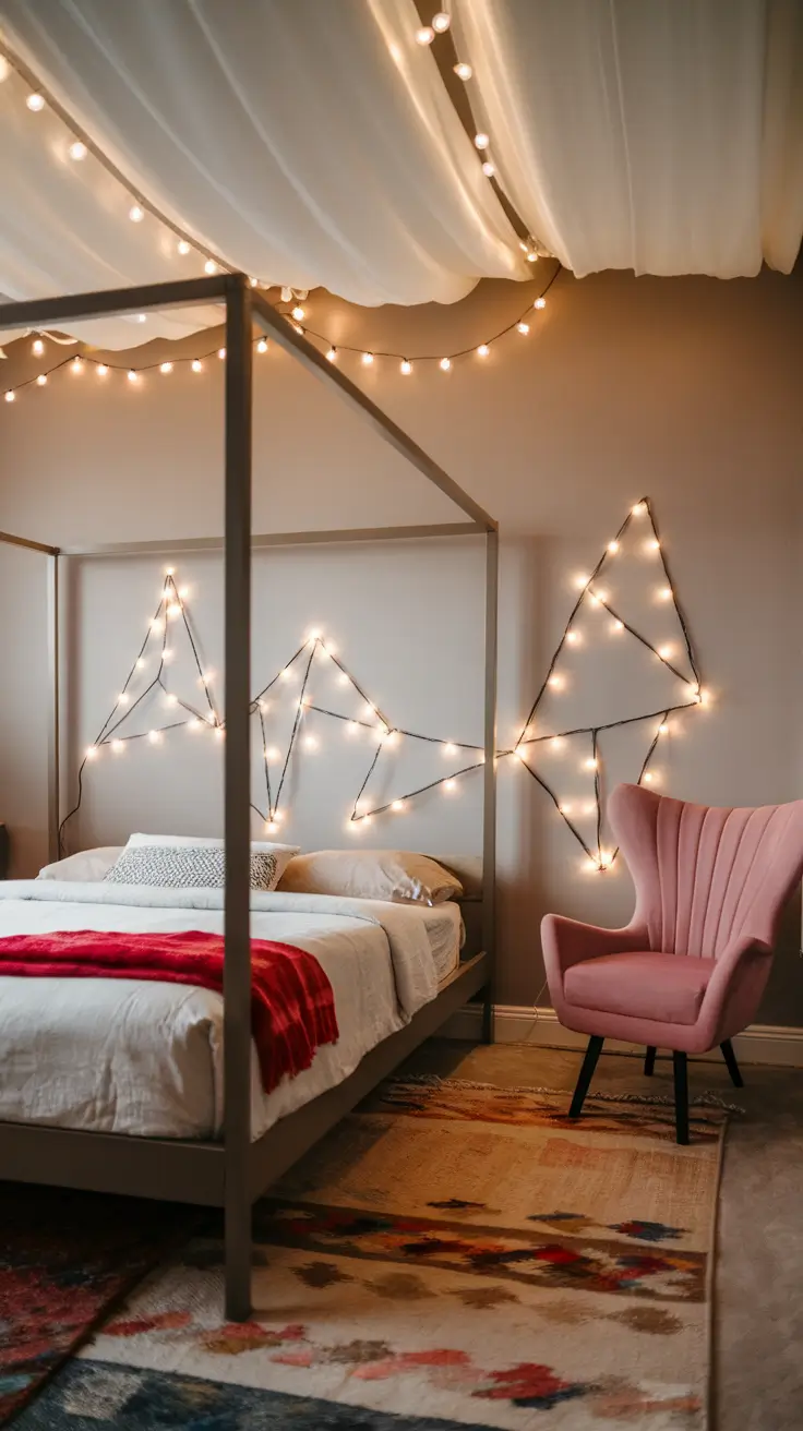 Christmas Lights in the Bedroom Ideas 2025: Cozy, Creative & Aesthetic Designs