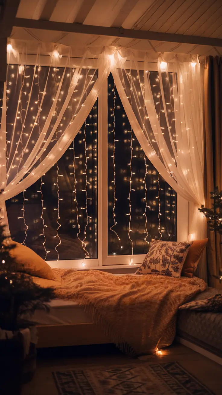 Christmas Lights in the Bedroom Ideas 2025: Cozy, Creative & Aesthetic Designs