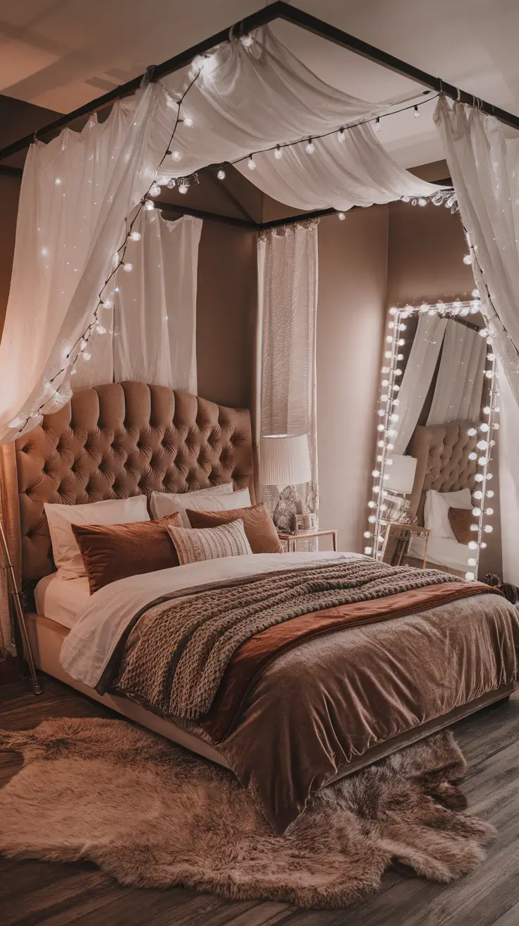 Christmas Lights in the Bedroom Ideas 2025: Cozy, Creative & Aesthetic Designs