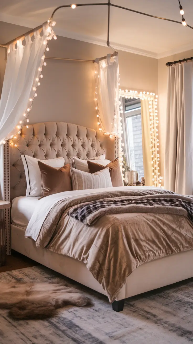 Christmas Lights in the Bedroom Ideas 2025: Cozy, Creative & Aesthetic Designs