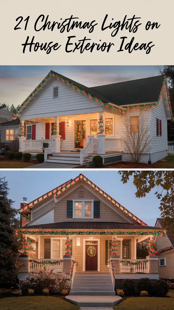 Christmas Lights on House Exterior Ideas 2025: Traditional, Modern, Vintage & Rustic Styles