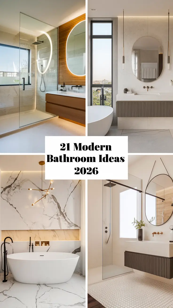 Modern Bathroom Ideas 2026: Luxury Master Bath Inspirations, Small Spaces & Timeless Design Trends