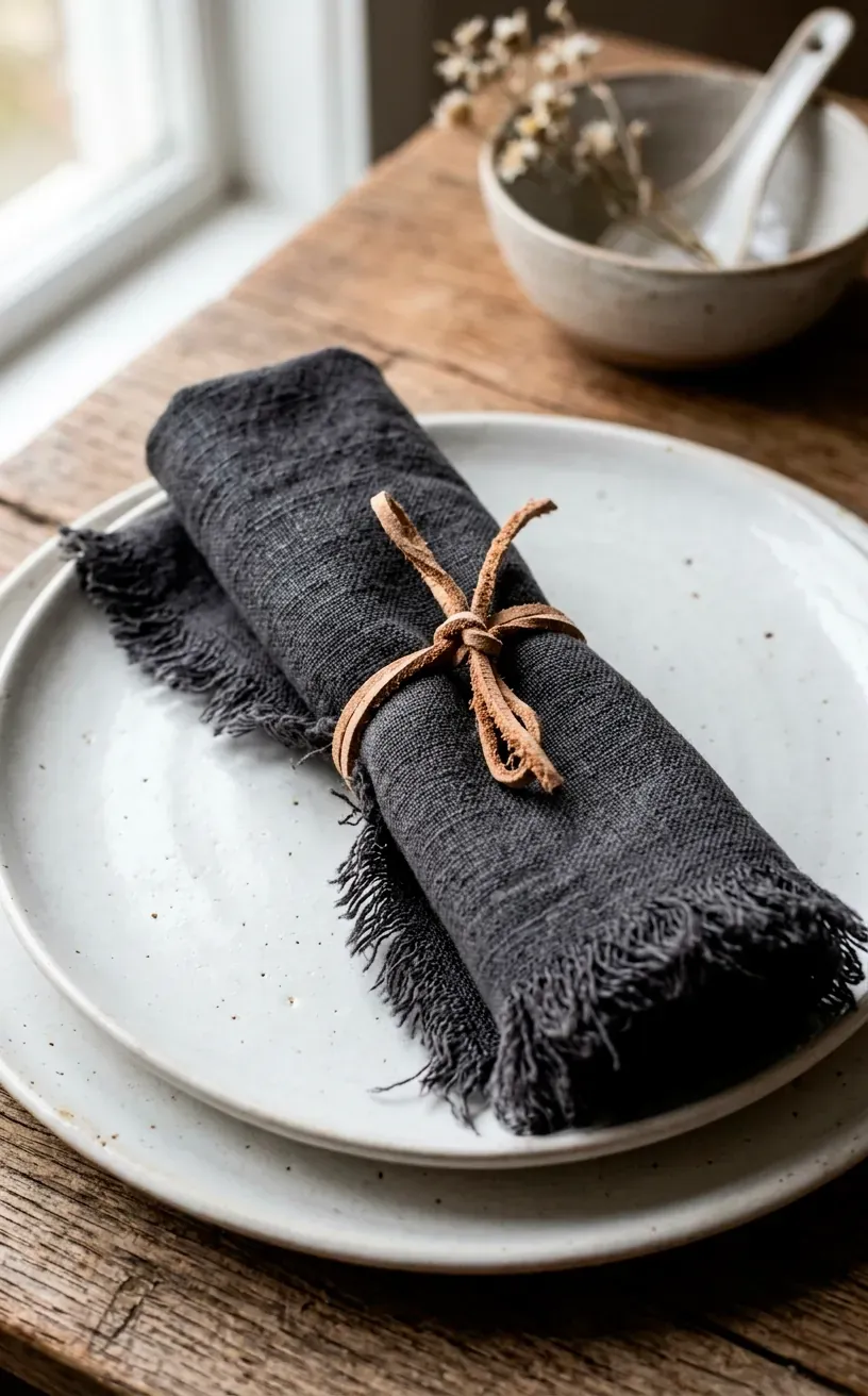 10 Moody Charcoal Linens for a Modern Tablescape - SpaceOfMuse