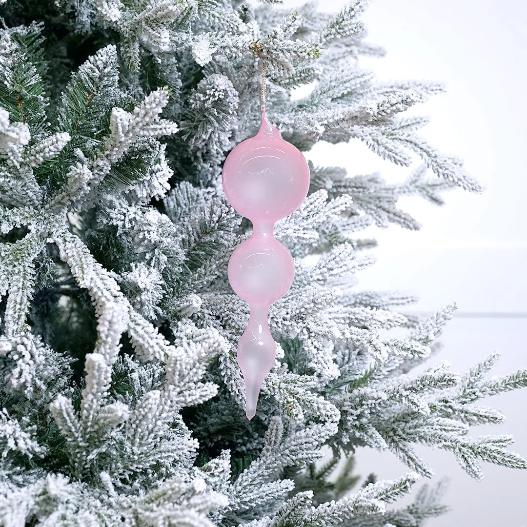 11' Light Pink Bubblegum Glass Finial – The Christmas Palace