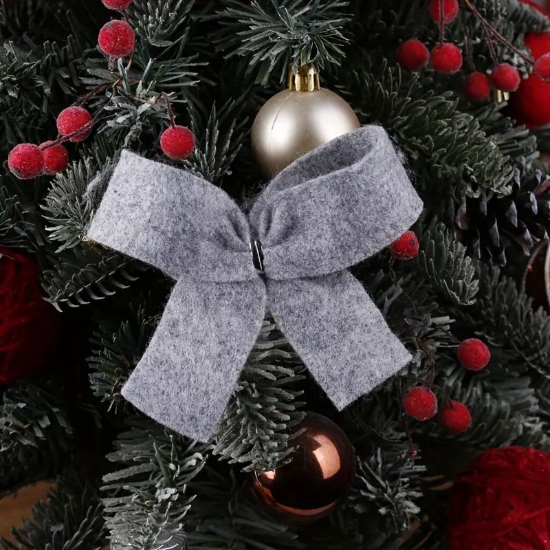 12pcs christmas tree decorative bows thick style festive bow - Temu  Mauritius