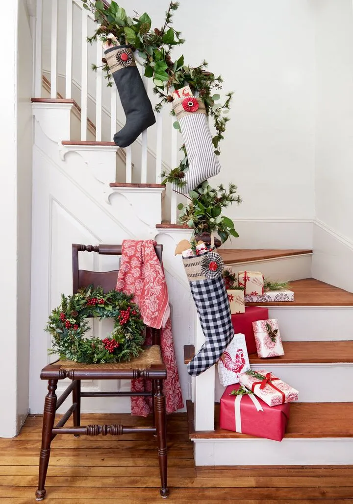 14+ Ways To Hang Stockings Without A Mantle In Christmas