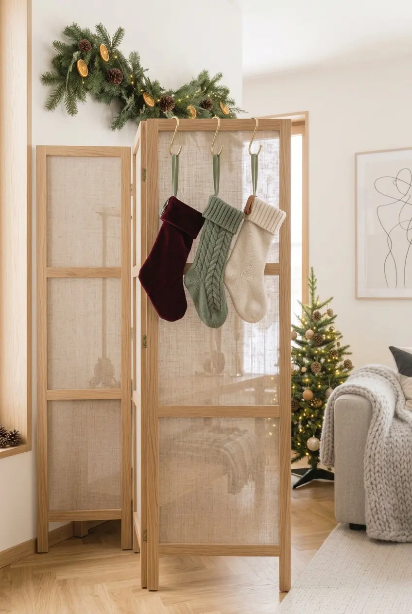15 Christmas Stocking Hanging Ideas Without a Fireplace