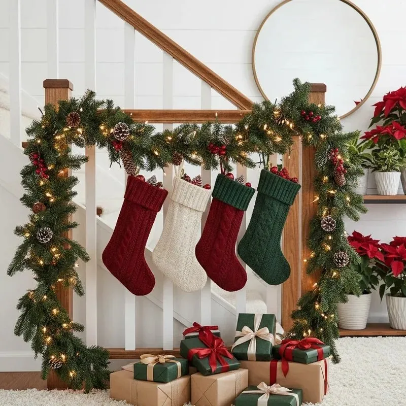 15 Stocking Hanging Ideas Without Fireplace Mantel