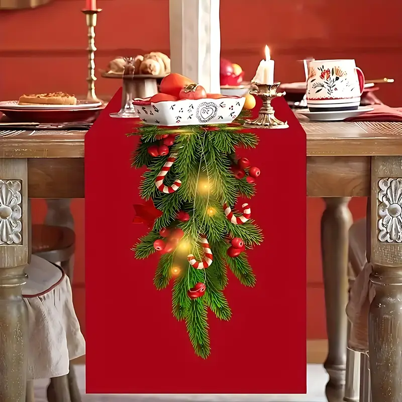 1pc 2d flat christmas table runner 13 inches x 72 inches - Temu Mauritius