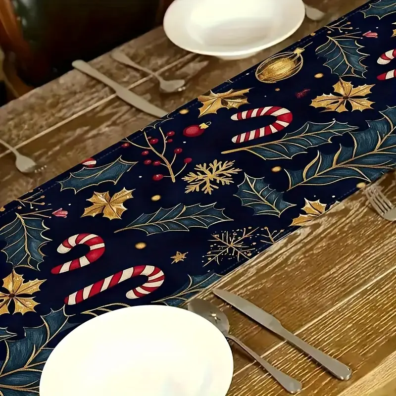 1pc christmas golden snowflake table runner - Temu
