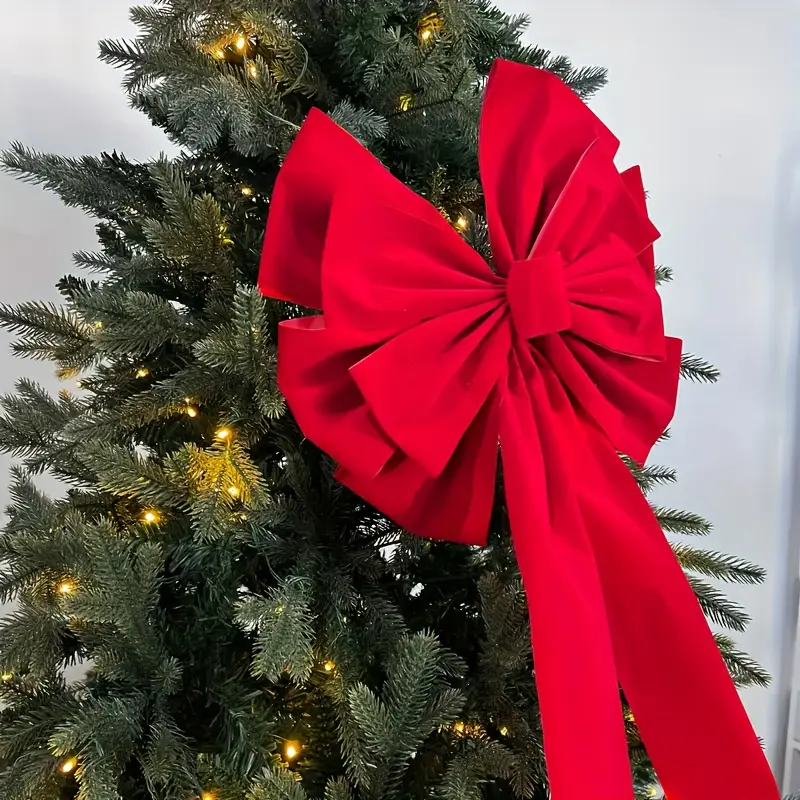 1pc christmas tree topper christmas tree bow topper large - Temu Oman