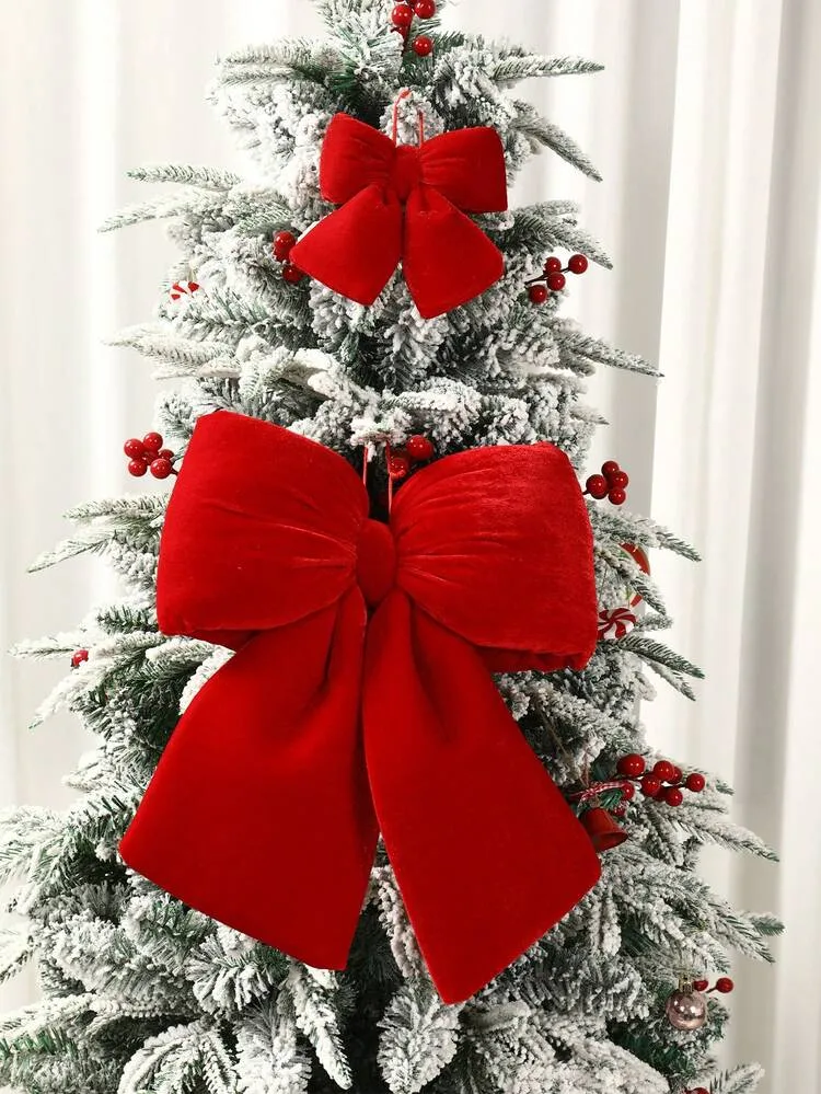 1pc Large Christmas Velvet Red Bow Pendant, Velvet Wreath Bow, Christmas Bow,  Christmas Tree Decoration, Red Christmas Bow, Christmas Tree Bow, Christmas  Decor, Christmas Party Decor, Christmas Gift