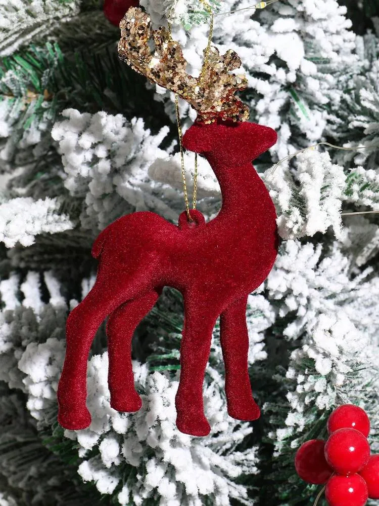 1pc Reindeer Christmas Tree Ornament, Christmas Decoration, Deep Blue Deer  Hanging Decor, Christmas Decor, Home Christmas Decoration, Christmas Party  Supplies, Merry Christmas Decoration, Christmas 