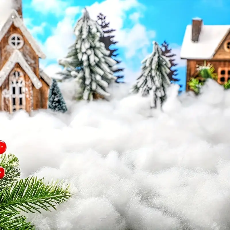 2 3pcs set christmas snow decoration artificial fluffy - Temu Oman
