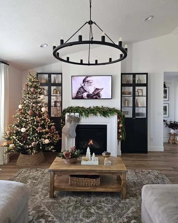 20 Beautiful Rustic Christmas Mantel Decoration Ideas to Inspire Your Holiday Home - Decor Home Original