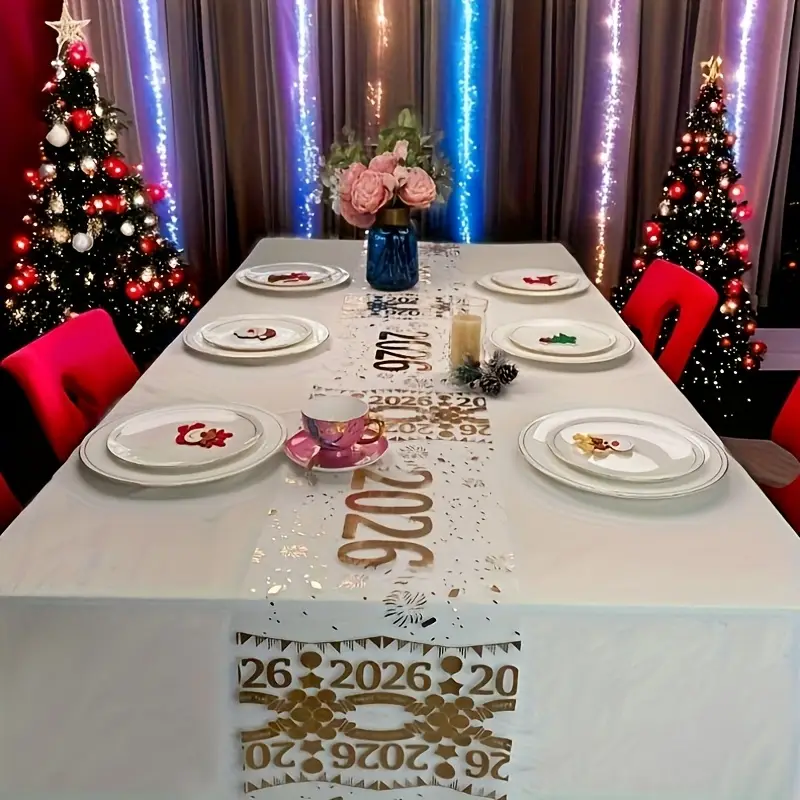 2026 new year netting foil stamping table runner 28cm 275cm - Temu Mauritius