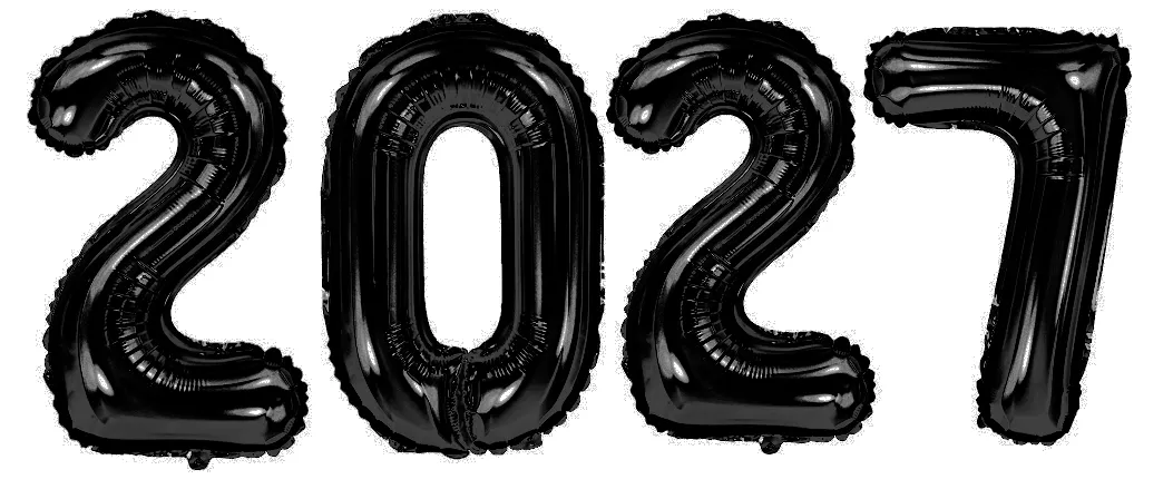 2027 Black Number Balloons – Party King USA