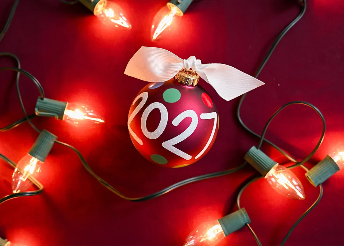 2027 Glass Ornament | Personalized Ornament | Coton Colors