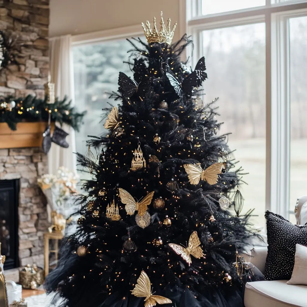 22 Creative Black Christmas Tree Decoration Ideas for 2024