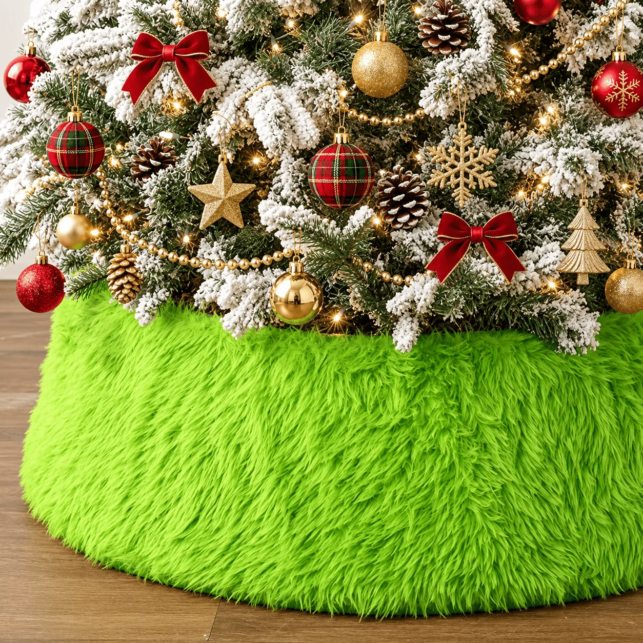 22in Rattan Christmas Tree Collar, Tree Collar Round Handwoven Disassemble, Gray Christmas Tree Ring Decoration to Cover Artificial Tree - Walmart.com