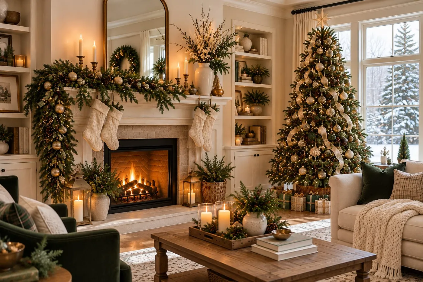 25 Christmas Living Room Decorating Ideas for a Cozy and Magical Home