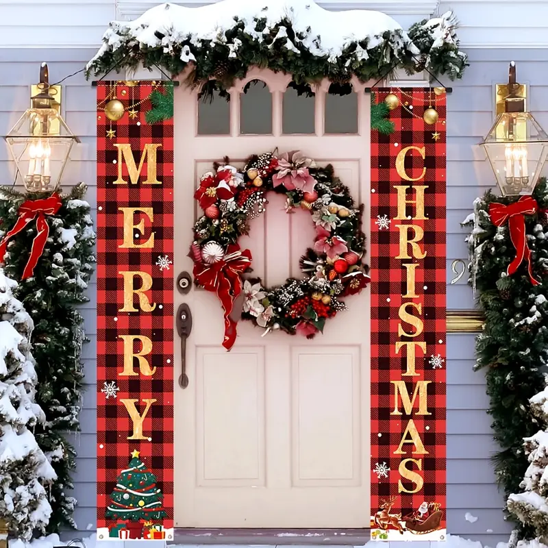 2pcs christmas decorations merry christmas banner decor - Temu Oman