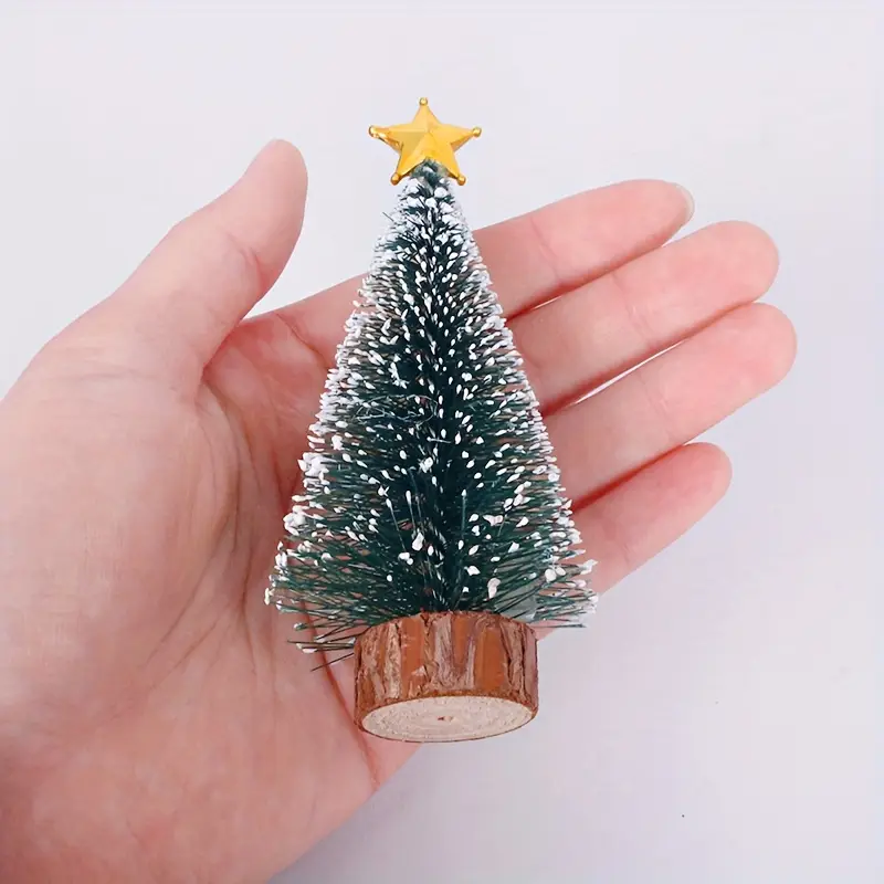 2pcs mini snowy pine christmas trees snowflakes - Temu Bahrain