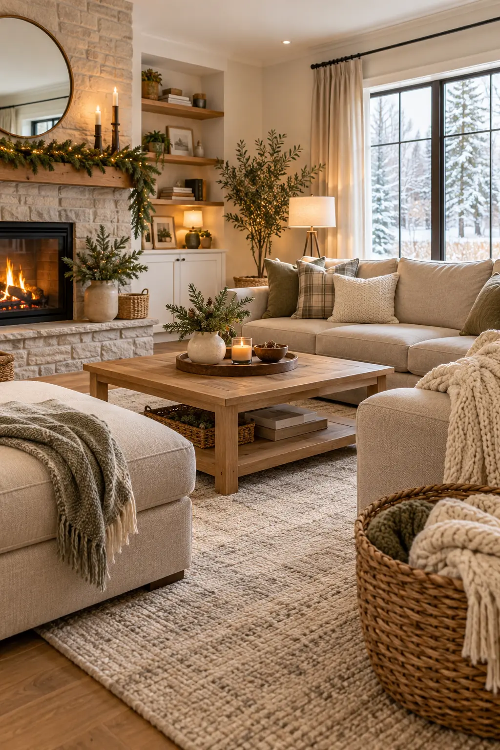 30 Beautiful Winter Living Room Ideas for a Cozy Seasonal Refresh