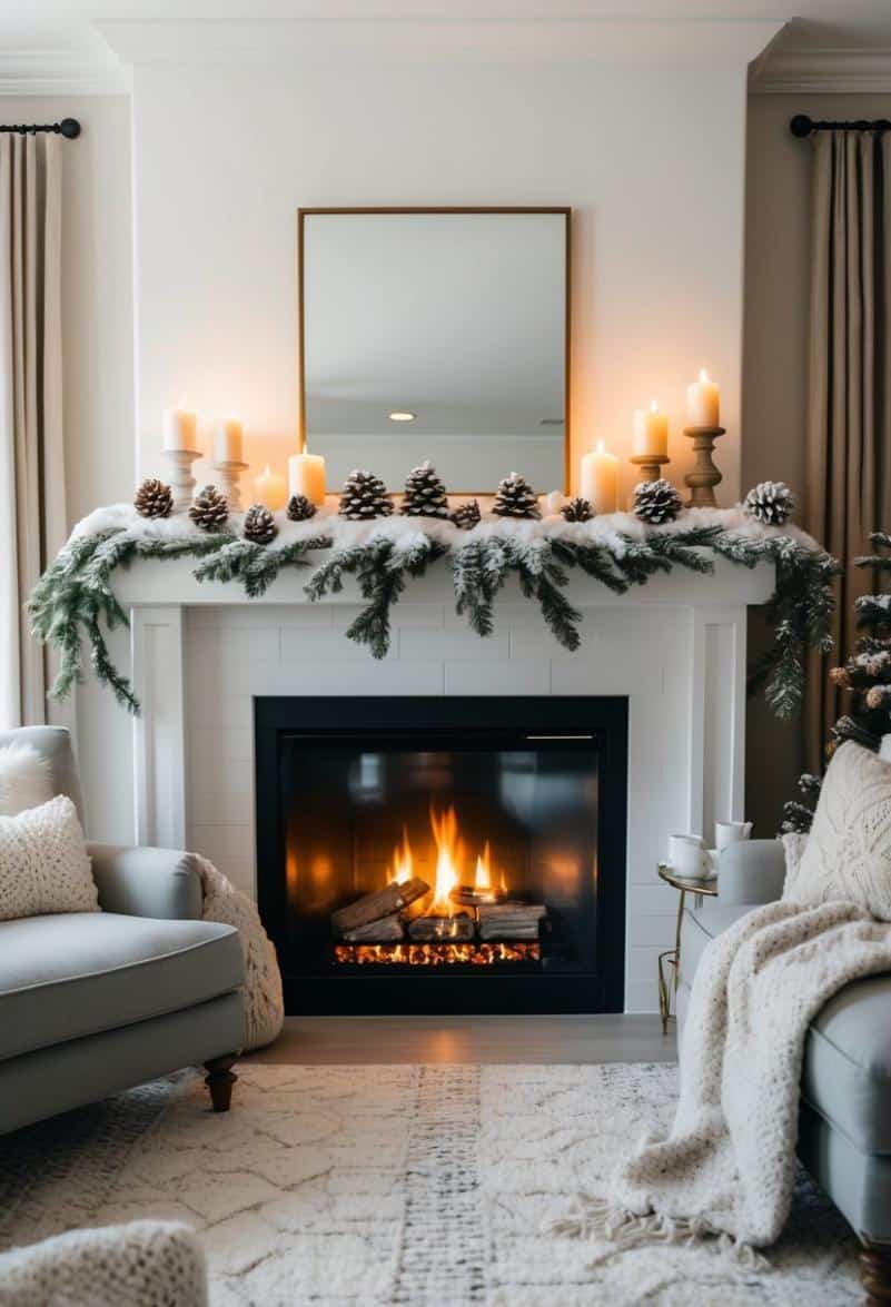 34 Mantel Ideas for Winter: Snowy Decor for Your Hearth