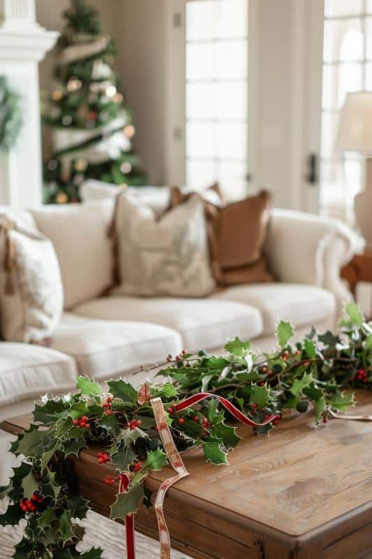38 Christmas Coffee Table Decorations for a Festive Living Room