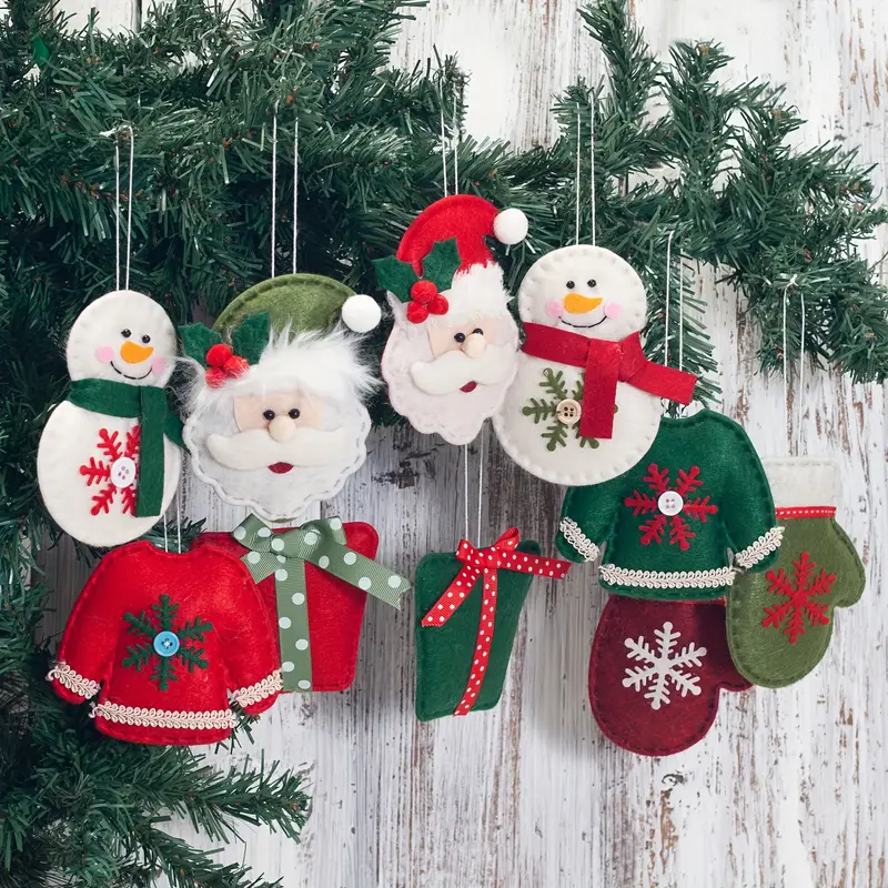 4 6 10pcs pack traditional felt fabric christmas tree - Temu Bahrain