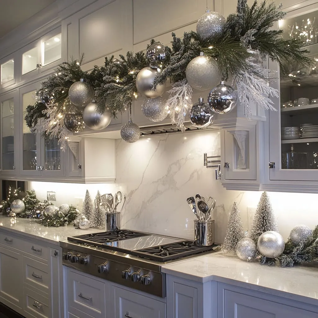 45 Christmas Decorating Ideas for Above Kitchen Cupboards
