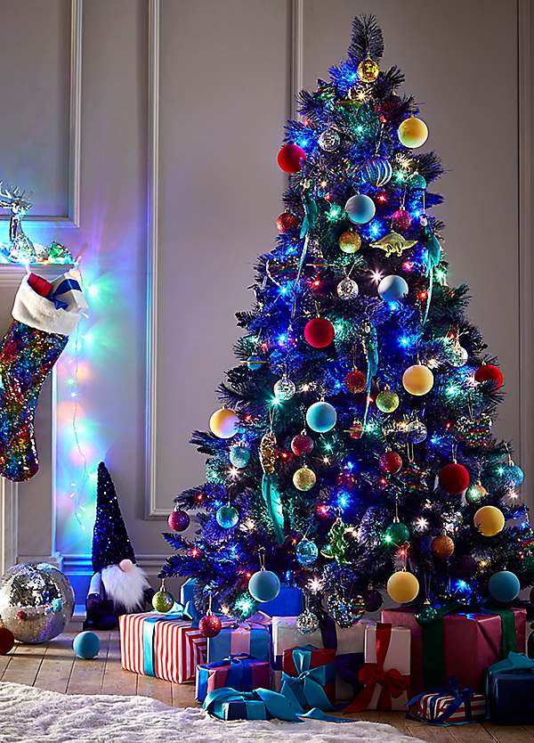 5ft 10in Midnight Blue Fir Christmas Tree with Bristle Tip | Curvissa