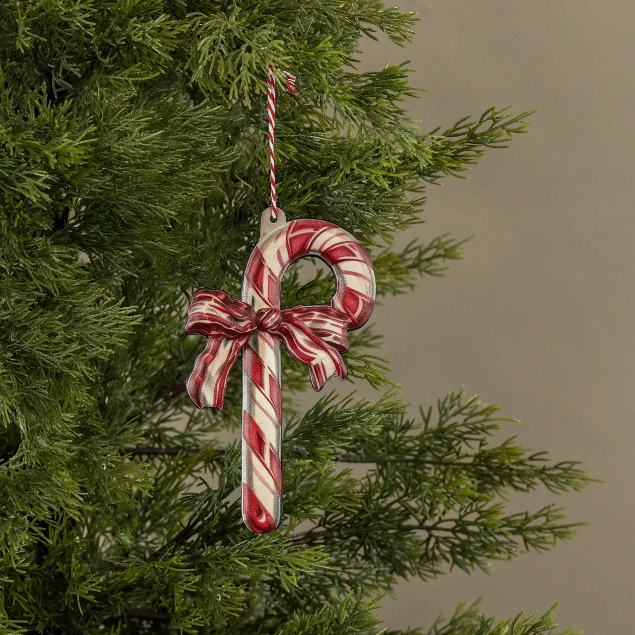 6.25' CANDY CANE METAL ORNAMENT - Ragon House