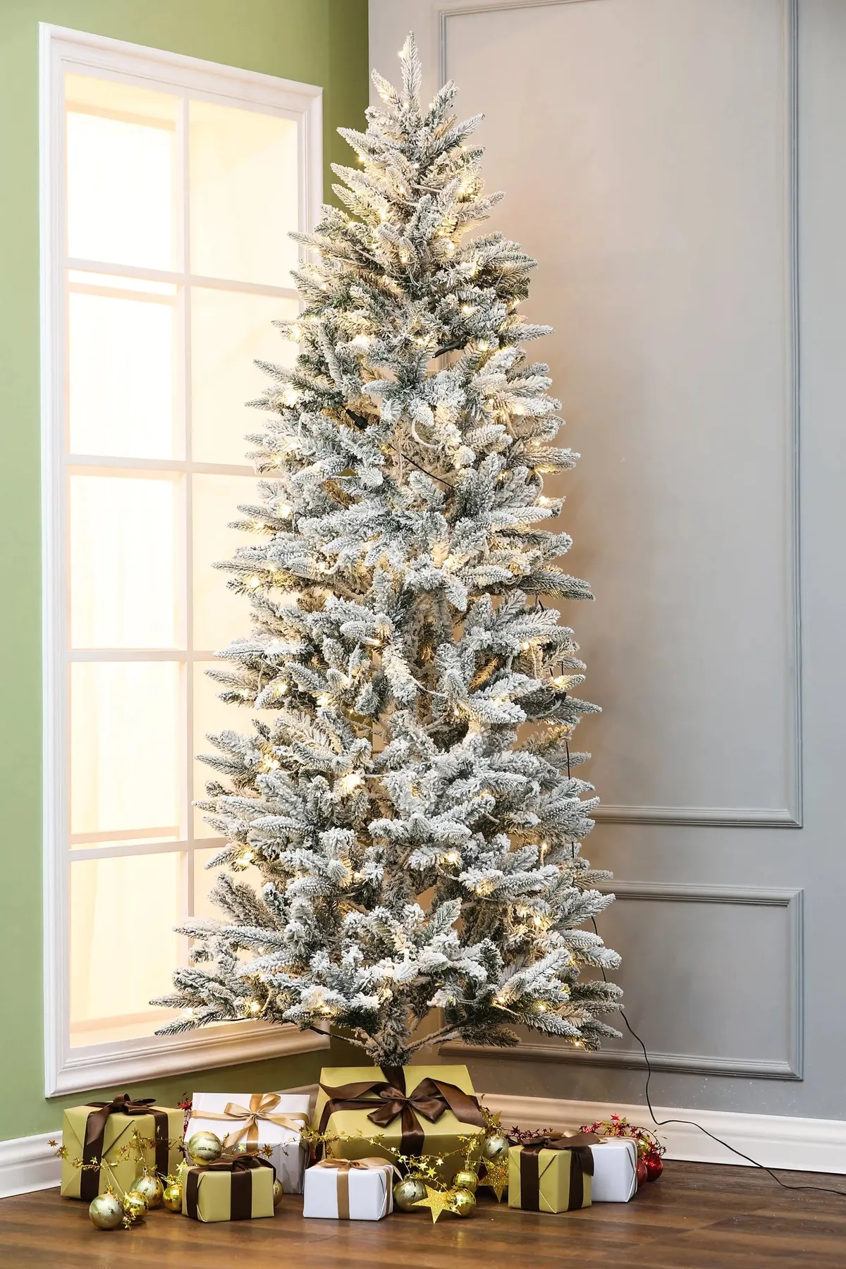 7 7ft Christmas Fir Tree Pre-Lit Warm White LED