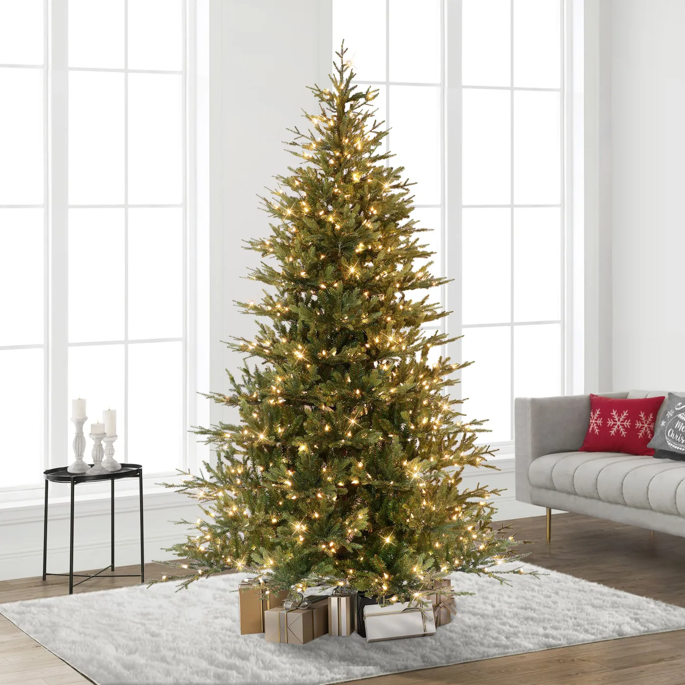 7.5 ft Pre-Lit Balsam Fir Tree | Puleo Christmas Trees – puleointl