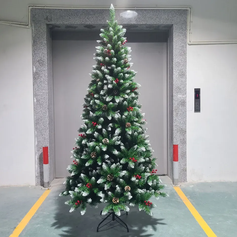 8FT Luxury Christmas Tree makapal 4FT/5FT/6FT/7FT/8FT large White Tips Snow Effect with berry pine cones X-Mas Tree foldable christmas tree with decoration set Xmas decoration for home | Lazada Phil