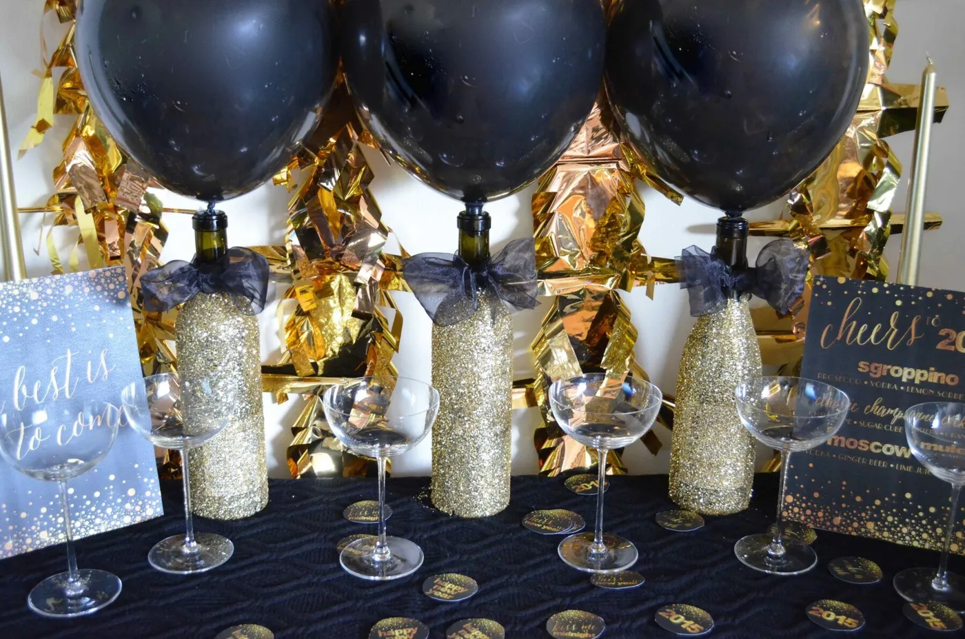 A Golden Year! New Years Eve 2015 DIY Decor - From Scratch with Maria  Provenzano