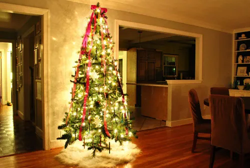 A Kid-Safe Christmas Tree With Paint Chips & Ribbons | Young House Love