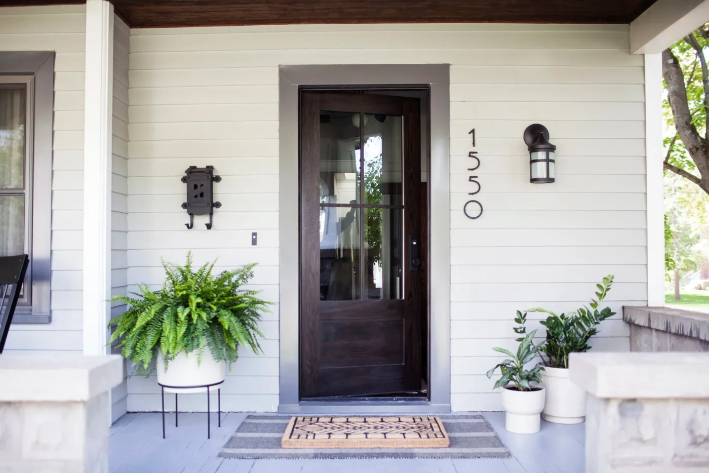 a modern craftsman porch