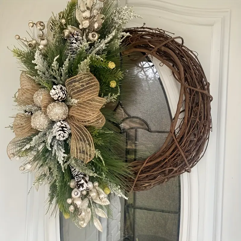 a winter christmas wreath front door - Temu Bahrain