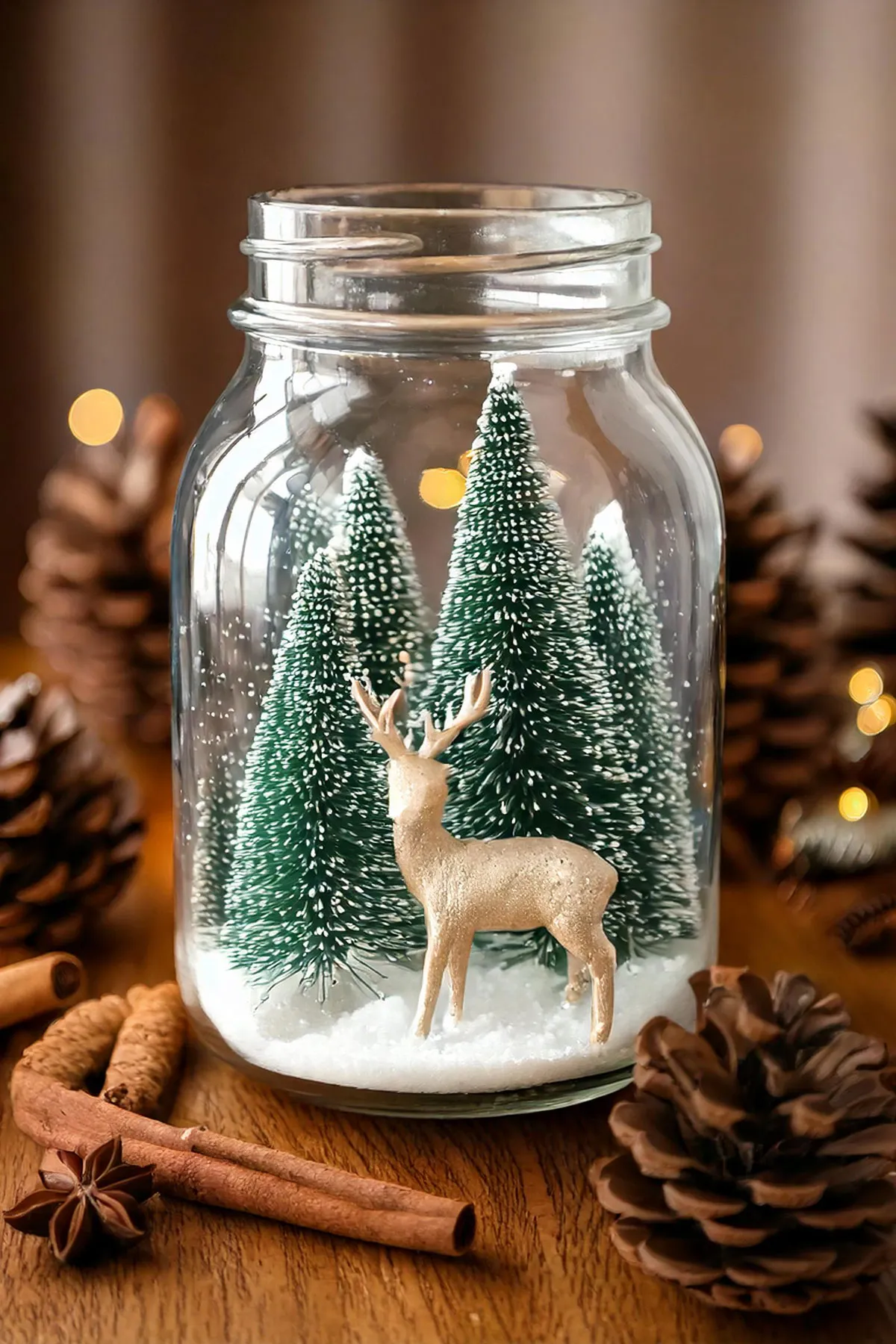 Amazingly Natural and Rustic Christmas Table Idea